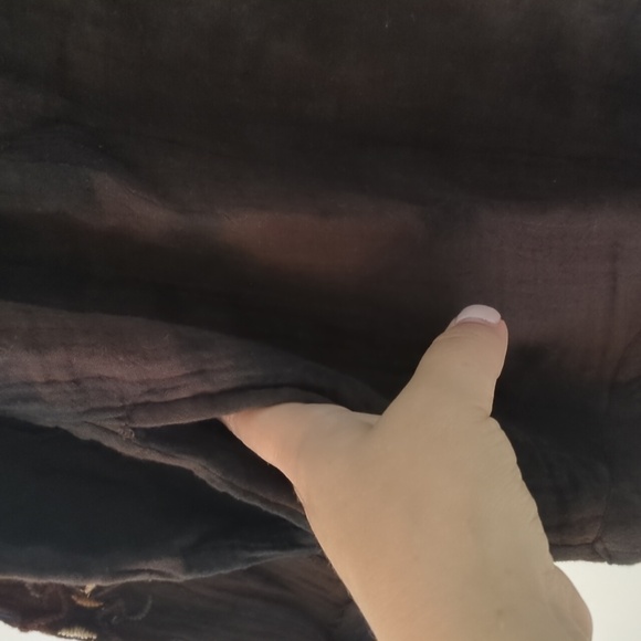 Kyla Seo Gauzy Tie Dye Embroidered Boho Beachy Oversized Tunic Top Side Pockets - Picture 3 of 6